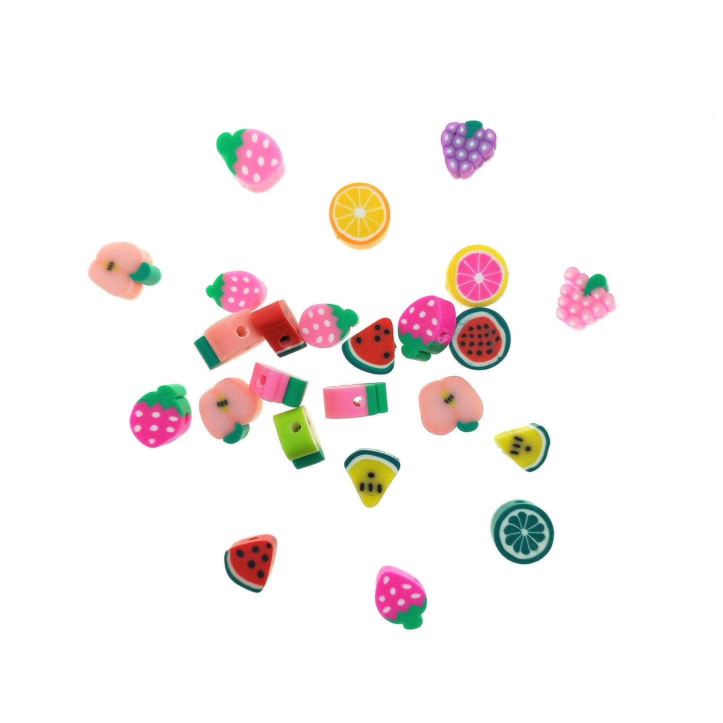 Cuentas de Fimo Arcilla Frutas - Bisuteria