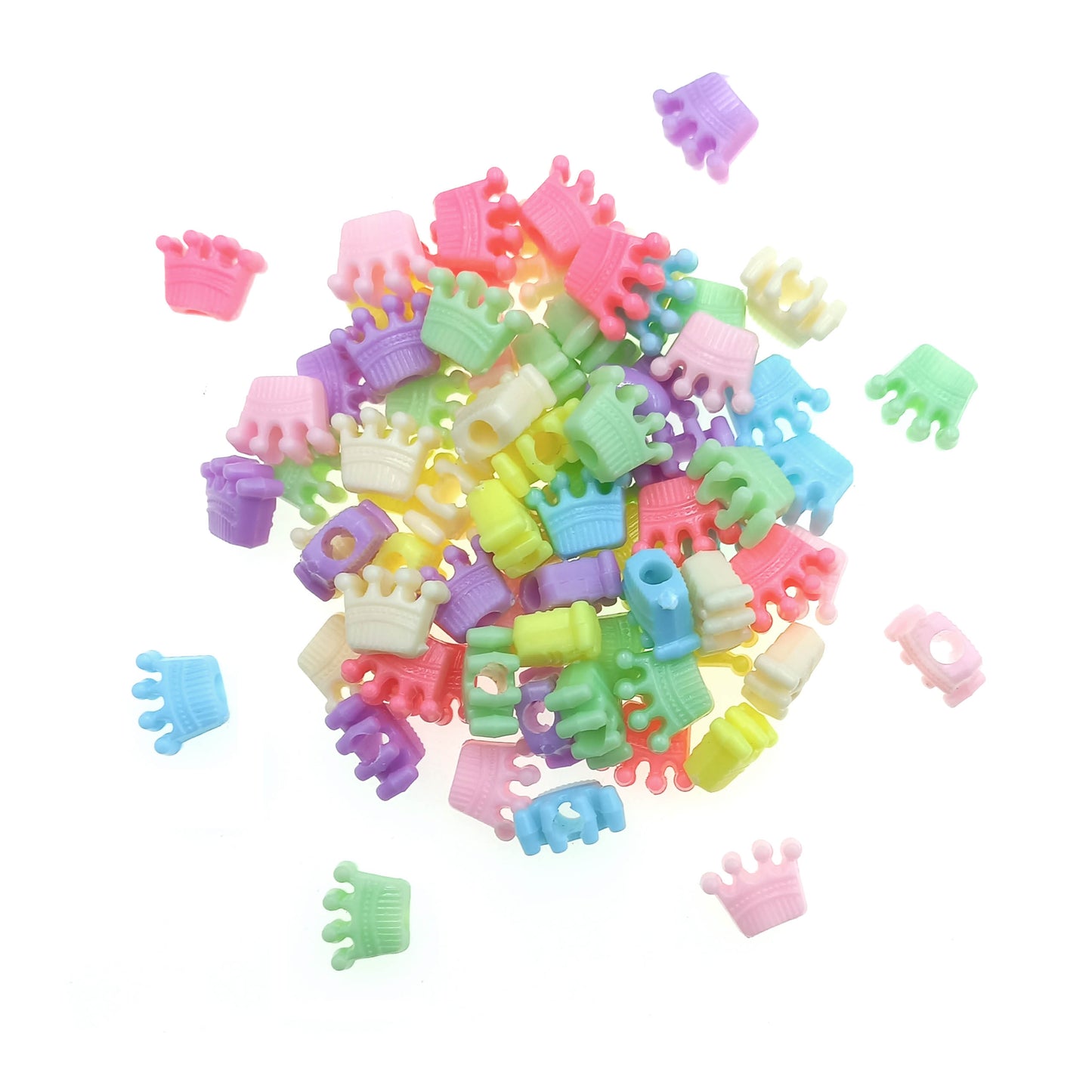 Cuentas de Plástico Corona 10x13mm - Bisuteria