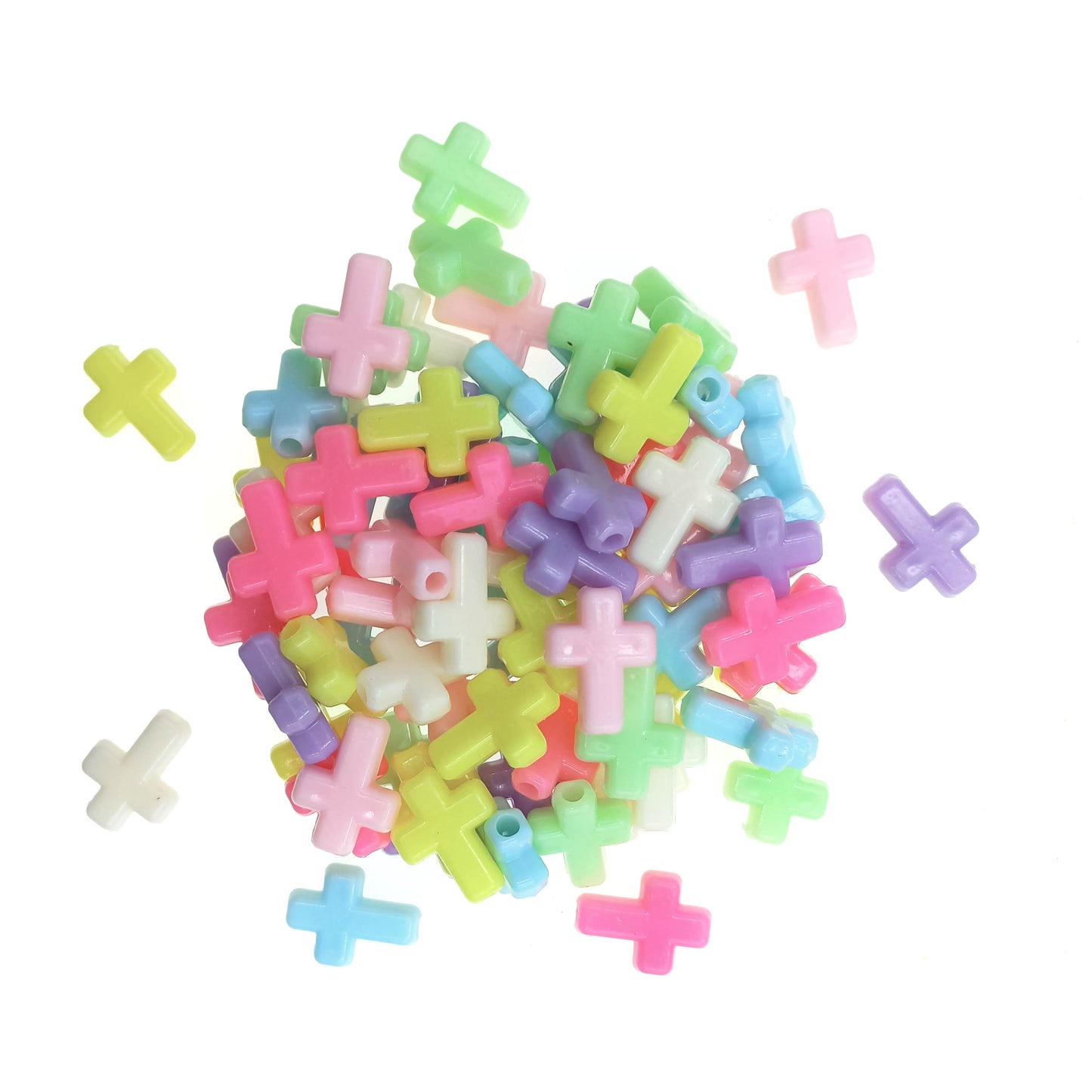 Cuentas de Plástico Cruz 16x12mm - Bisuteria