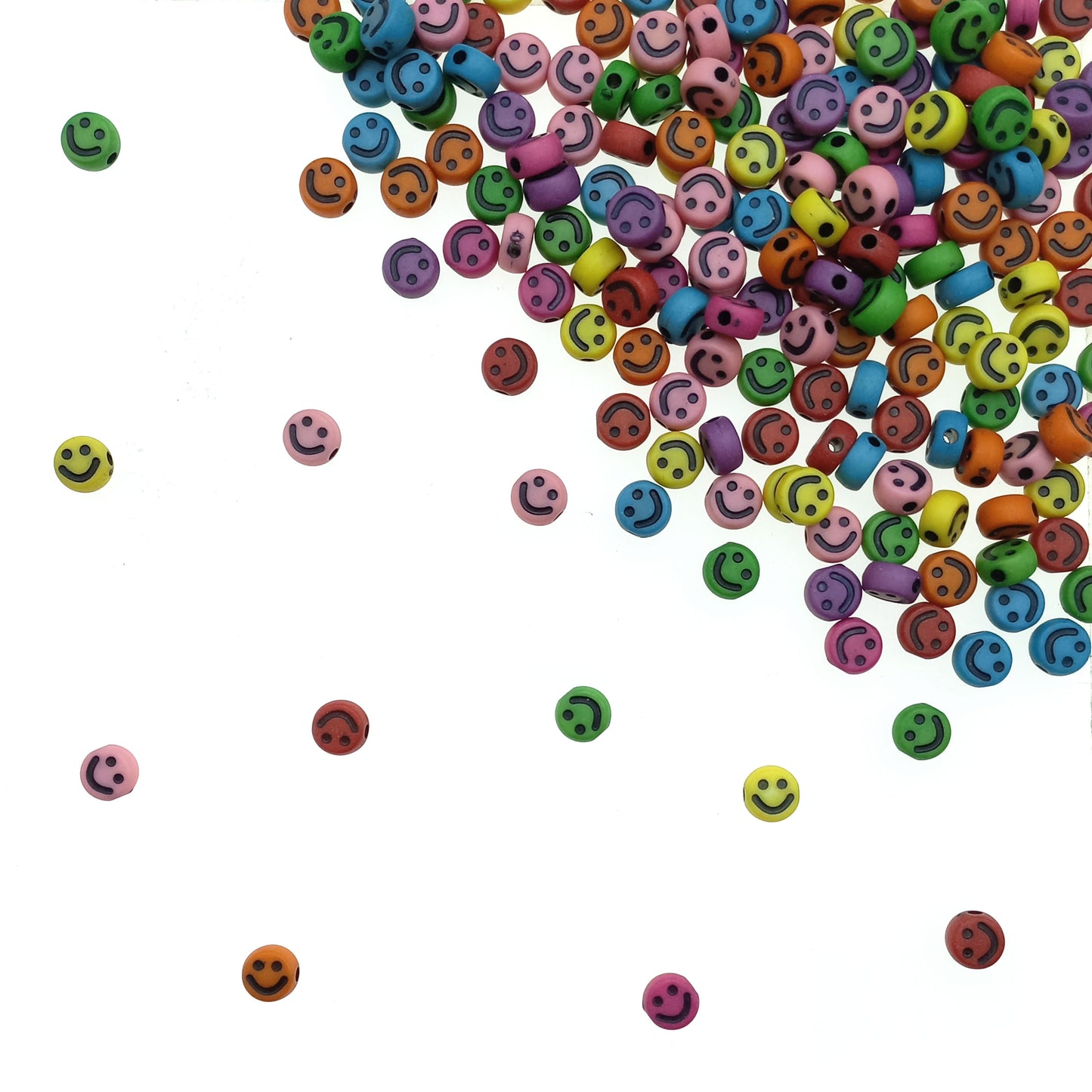 Carita Feliz Smiley Chico Surtido 7mm - Bisuteria