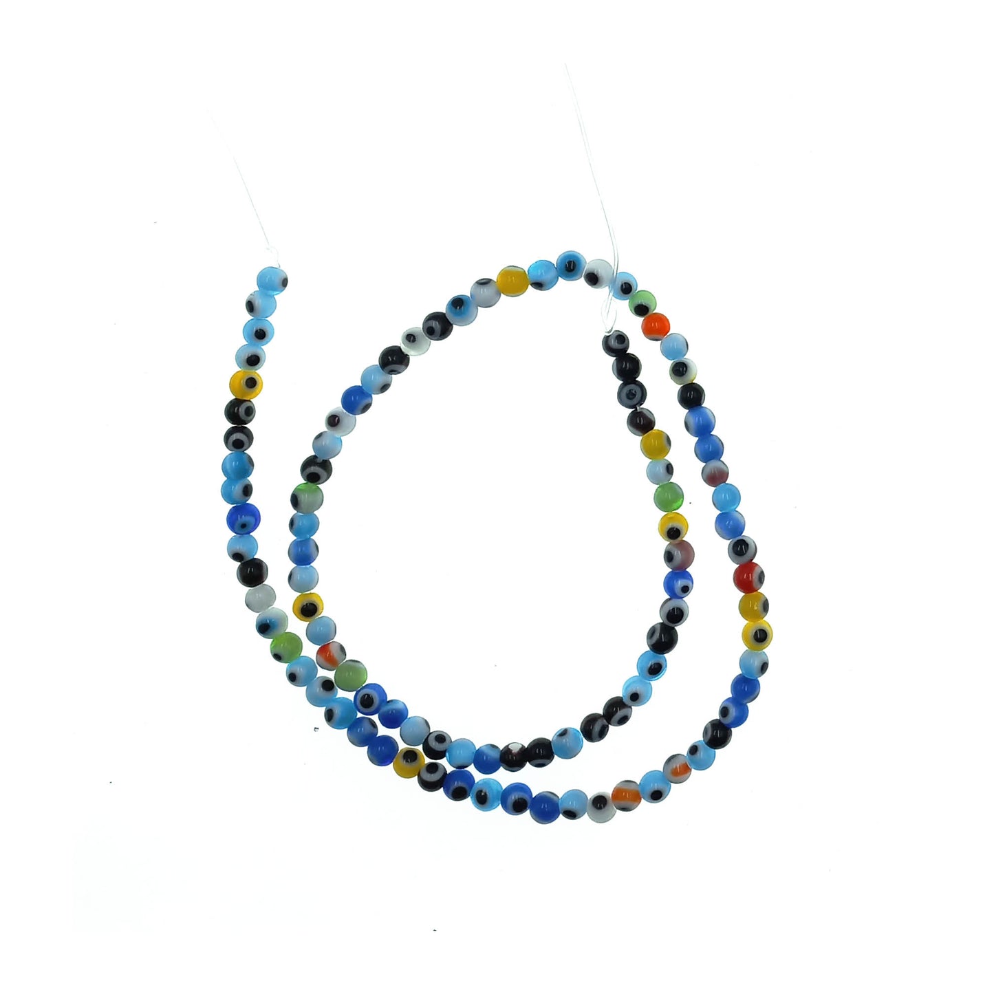 Tira Ojo Turco de Vidrio 4mm 96uds aprox Surtido