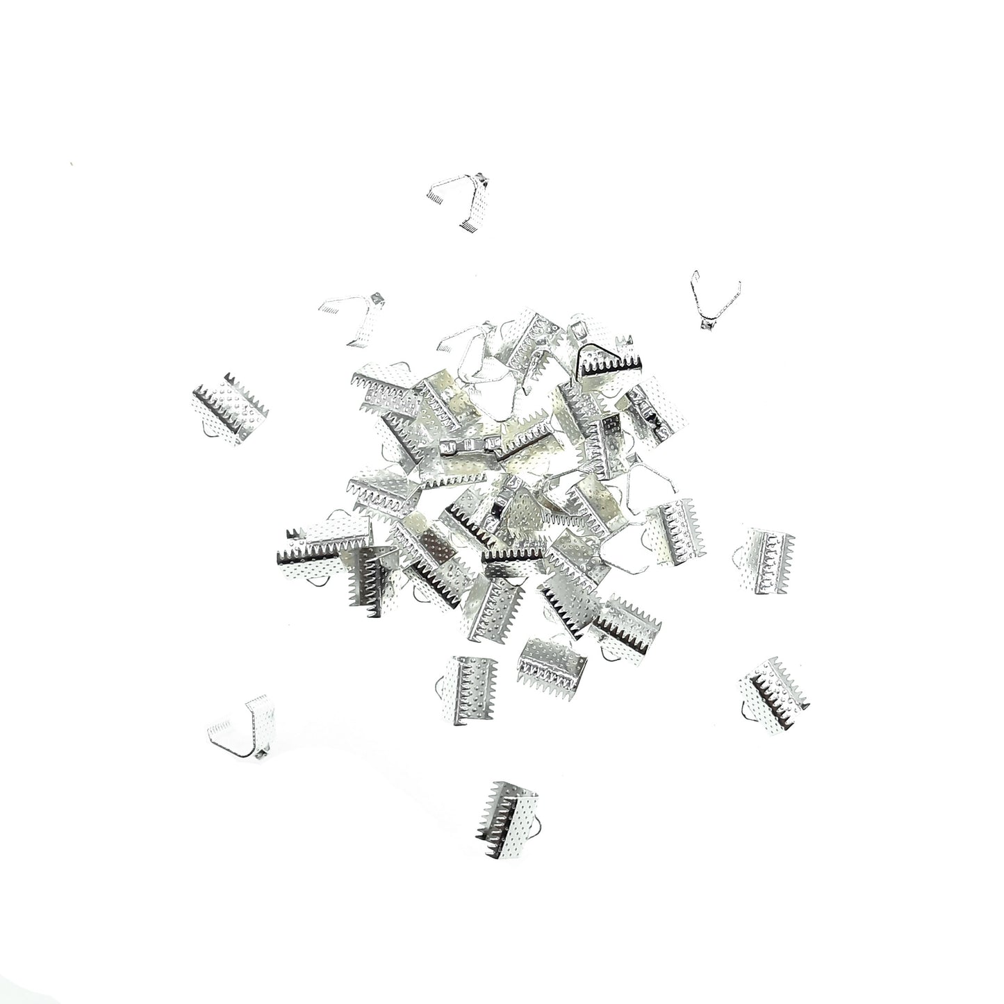 Terminal Tope de Cordon tipo Maleta Plateado 8mm