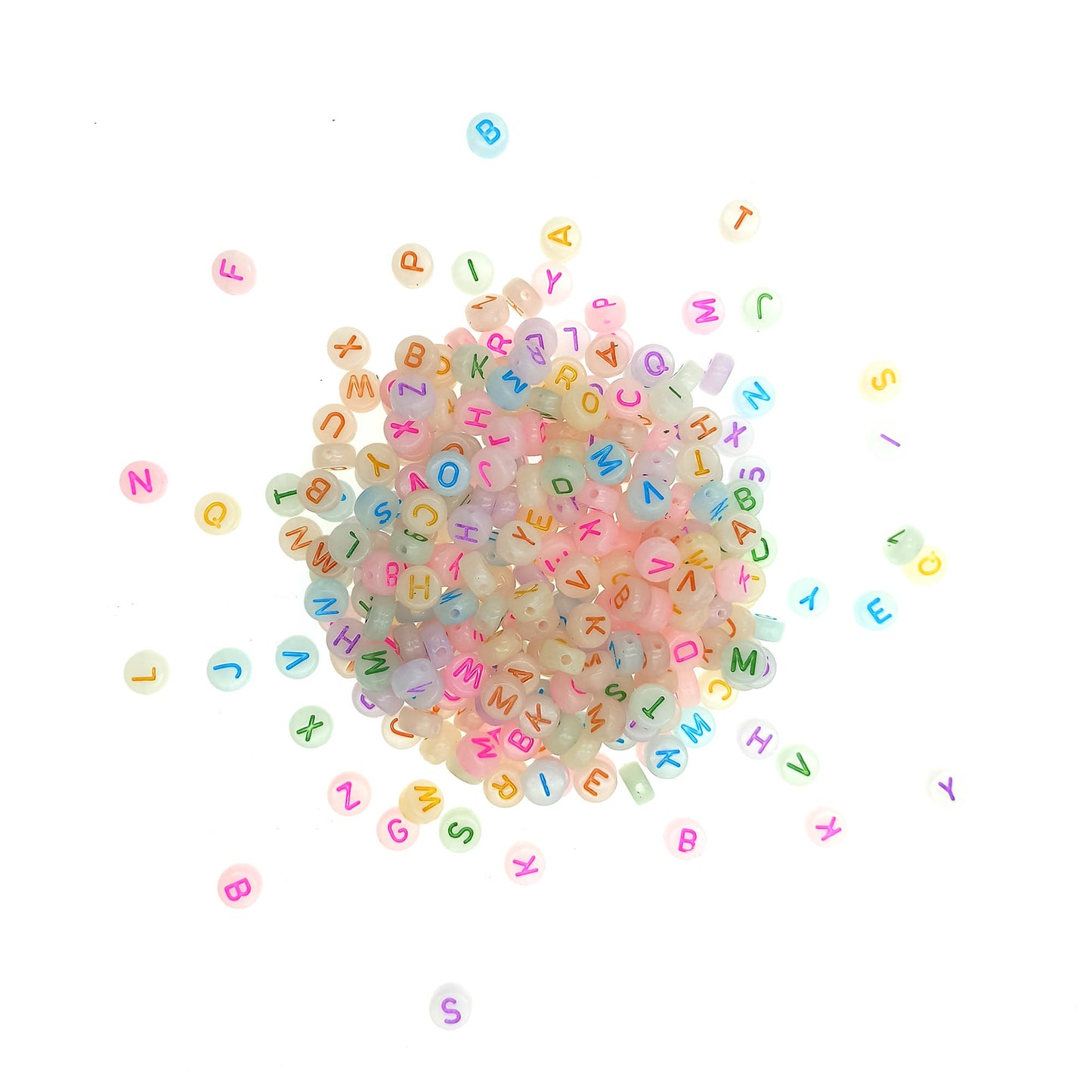 Letras luminosa alfabetica cuentas acrilicas