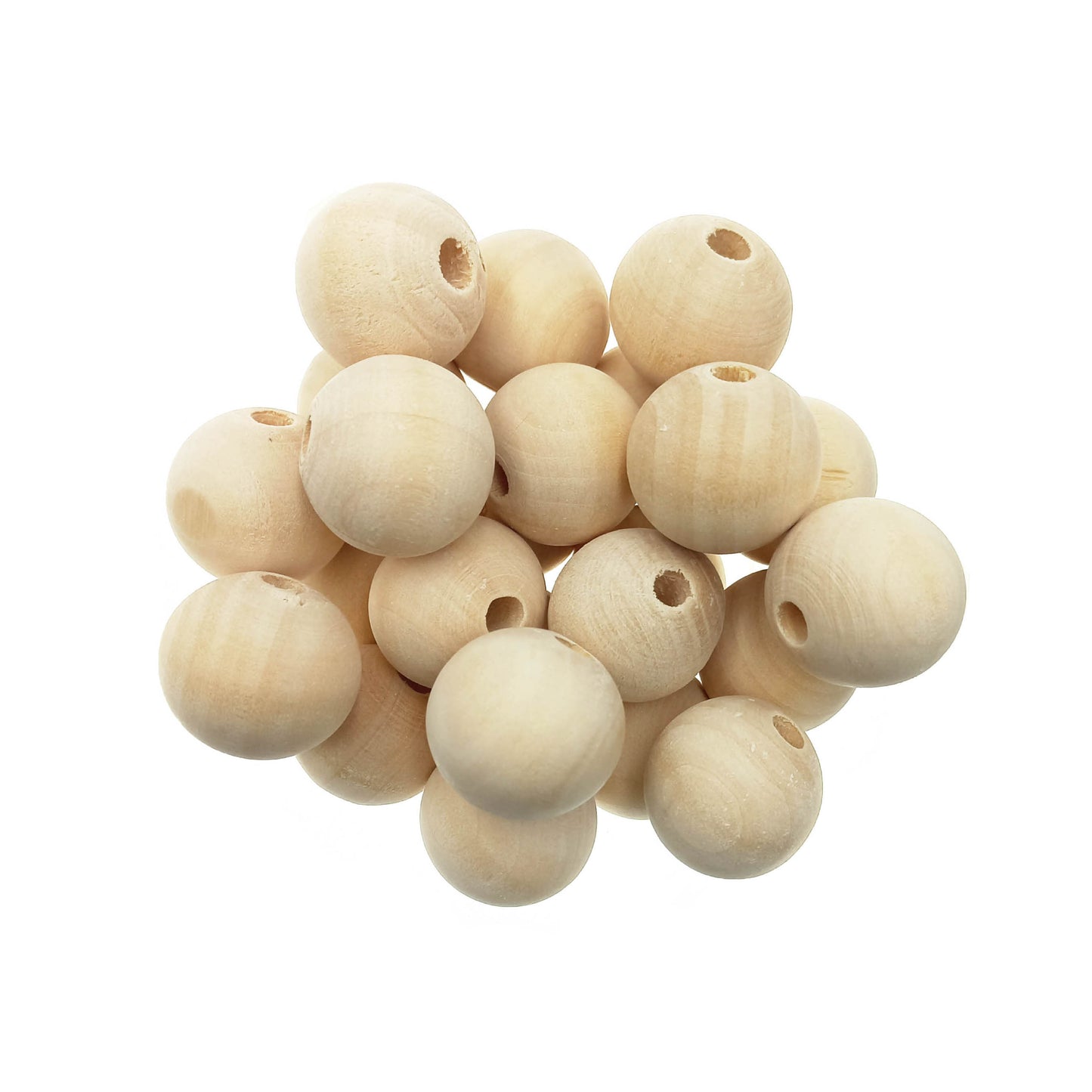 madera 25mm cuencas cuentas redondas