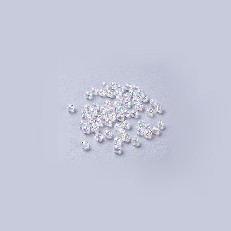 Perlas Acrilicas 6mm Tornasol Transparente