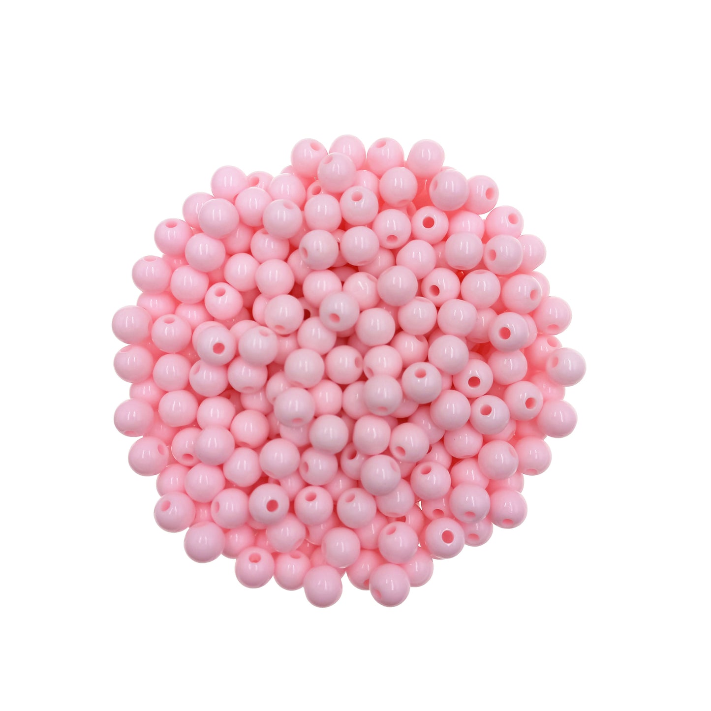 Perlas Acrilicas 8mm Rosado Opaco.