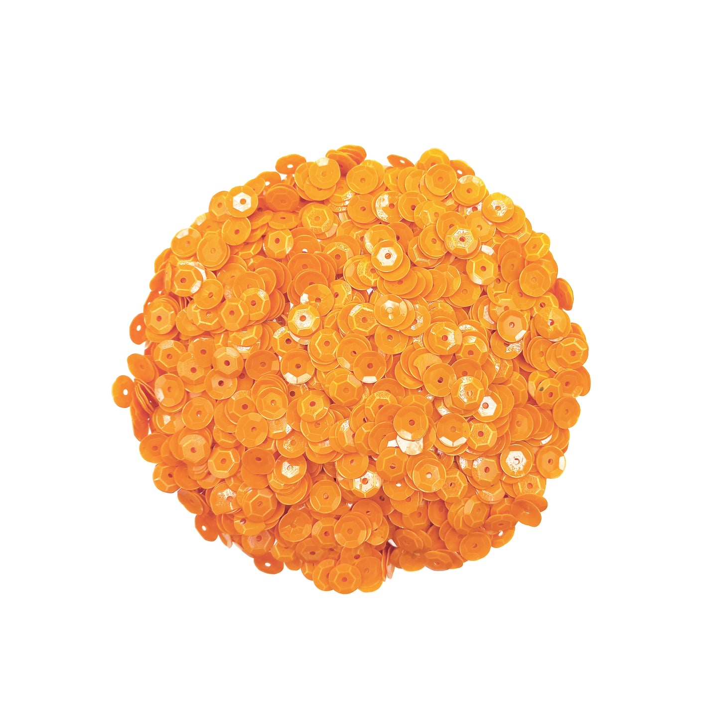 Lentejuela Opaco Naranjo 6mm