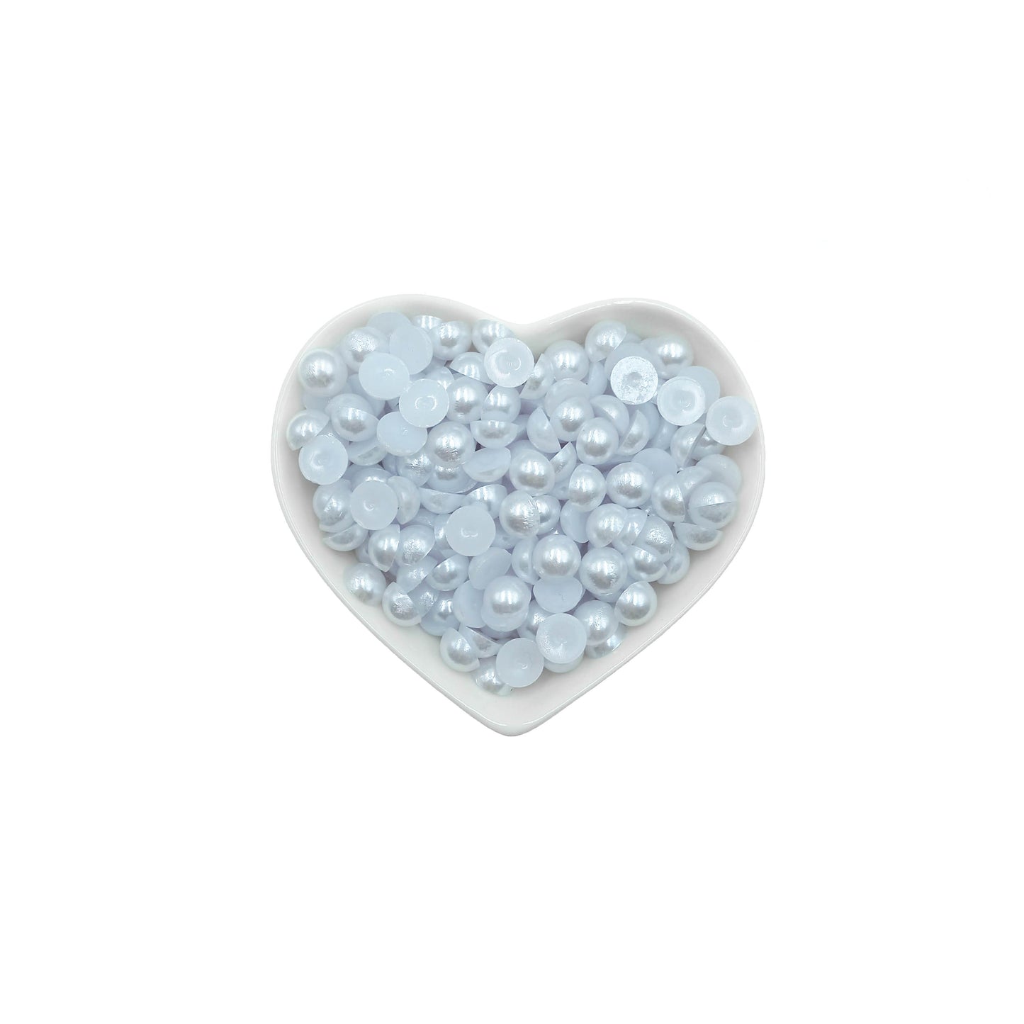 Media Perla para Pegar 8mm Blanco Frio.