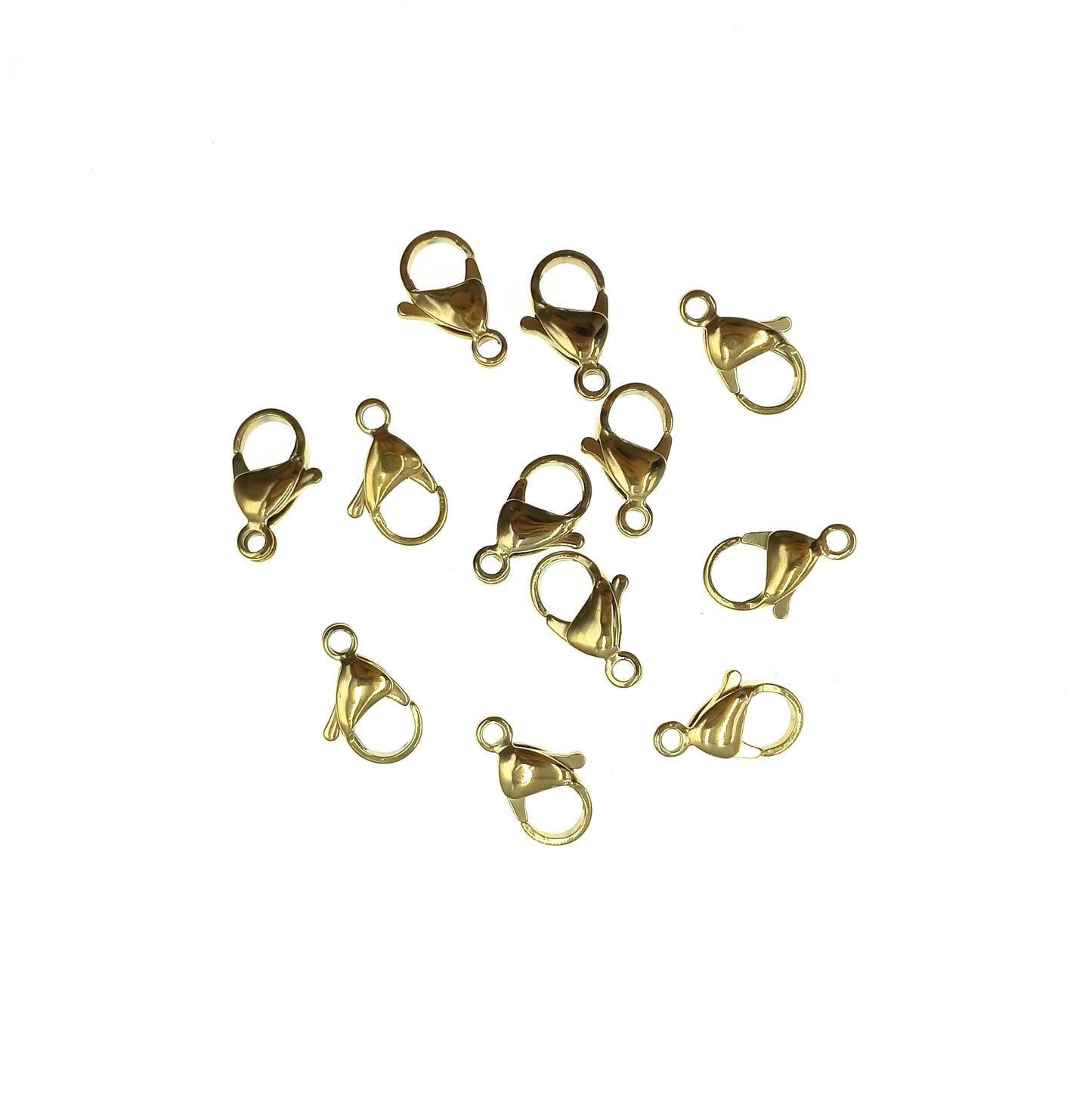 broche mosqueton acero 15mm dorado