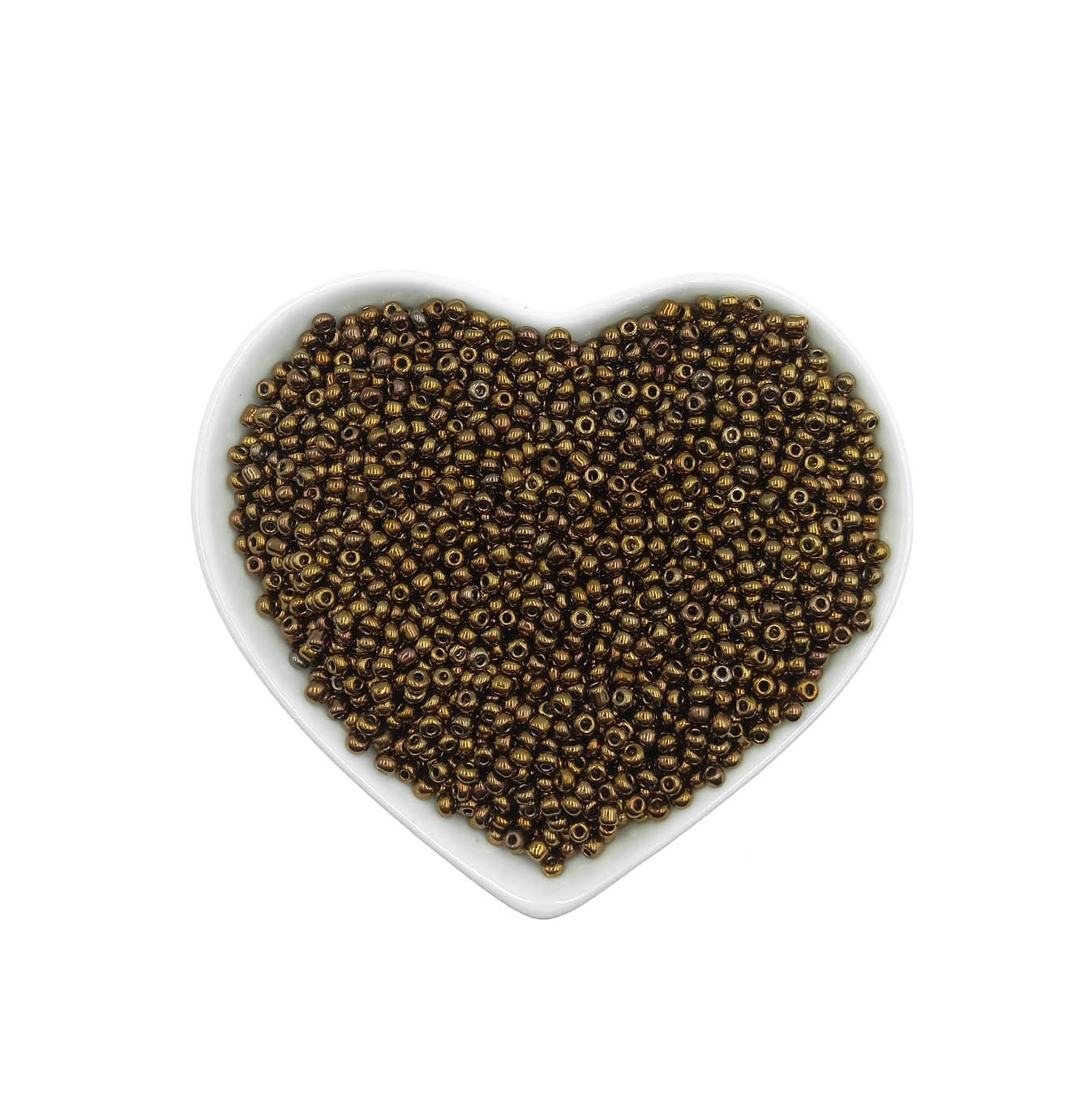 mostacillas cafe metalizado