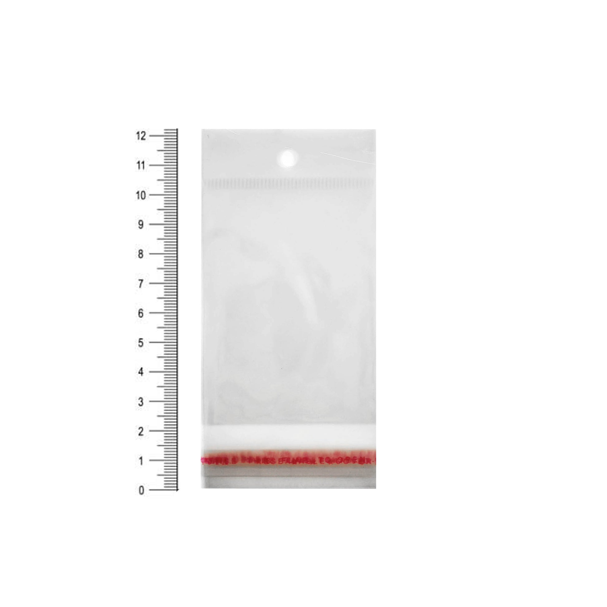 Bolsa Transparente Celofan Adhesivo 6 x 8 cm Con Perforación