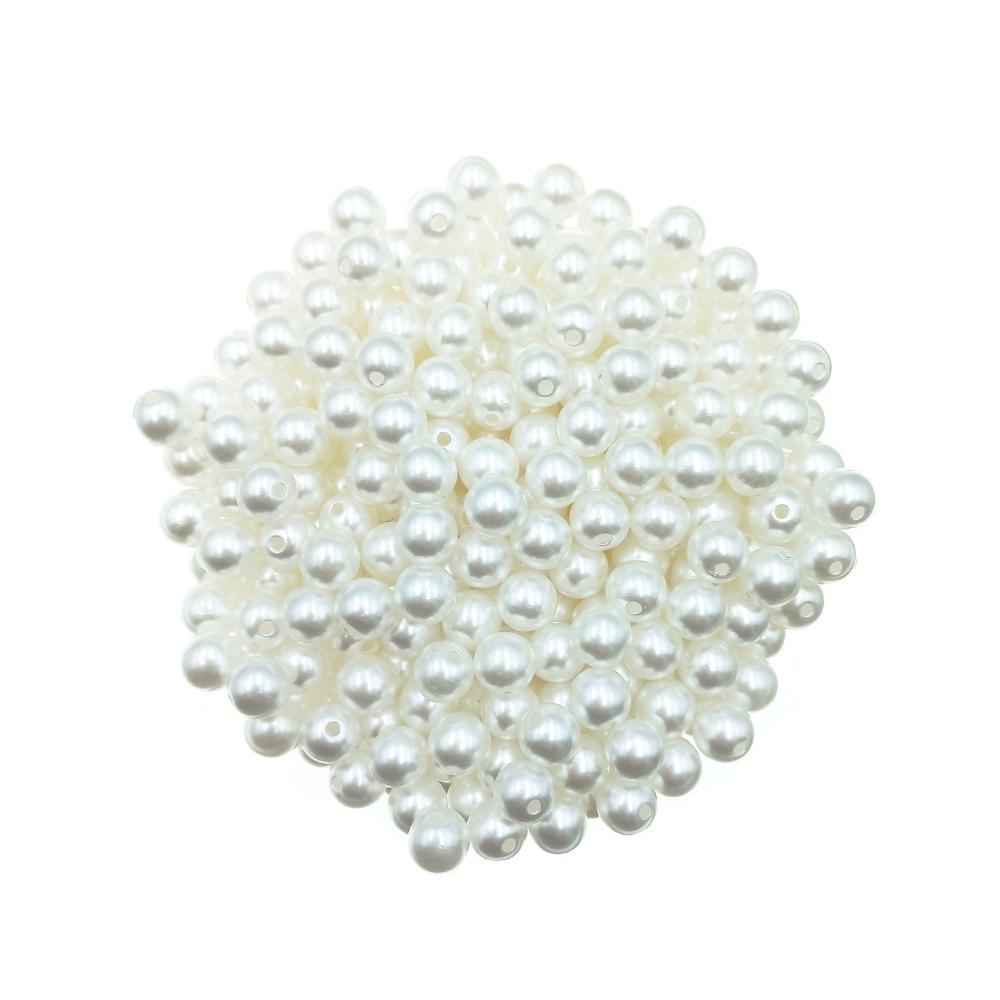 Perlas Fantasía Color Blanco Invierno 8mm - Bisuteria