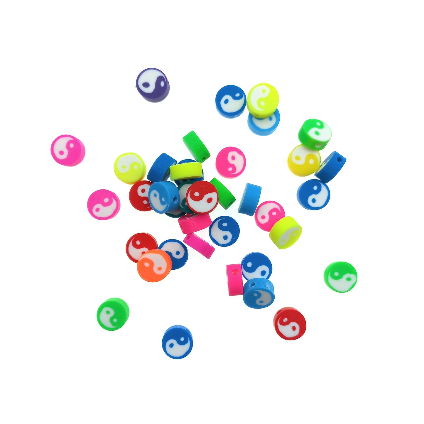 Cuentas de Fimo Ying Yang - Bisuteria