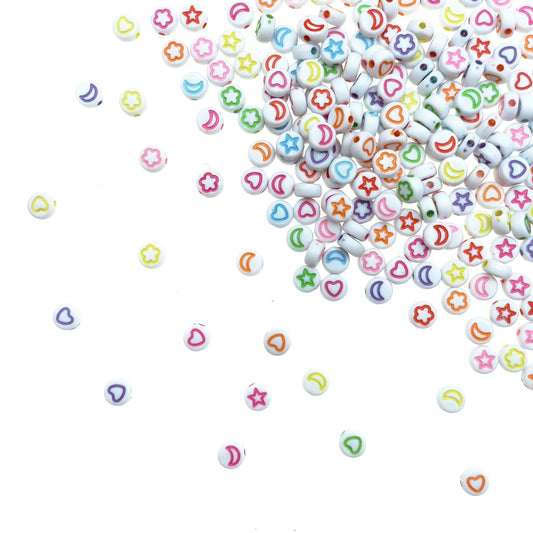 Cuentas Luna Corazon Estrella Flor - Bisuteria