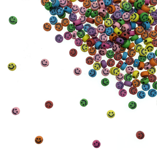 Carita Feliz Smiley Chico Surtido 7mm - Bisuteria