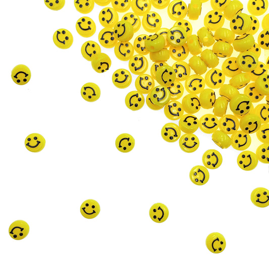 Carita Feliz Smiley Amarillo Mediano 9.8mm - Bisuteria
