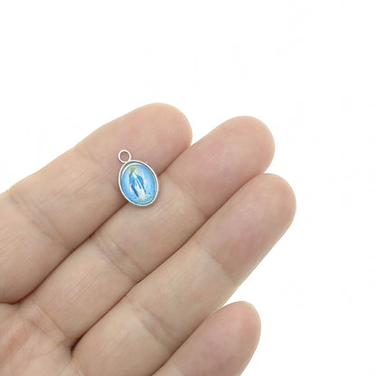 Dije Pequeño Santo Virgen de Los Rayos 14x10mm