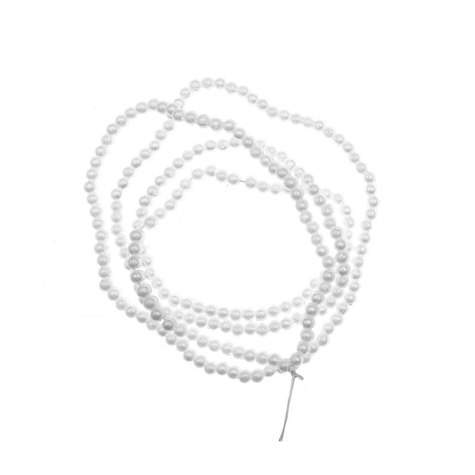 Tira Perla 4mm Blanco Plástico 226 uds aprox