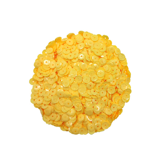Lentejuela Opaco Amarillo 6mm
