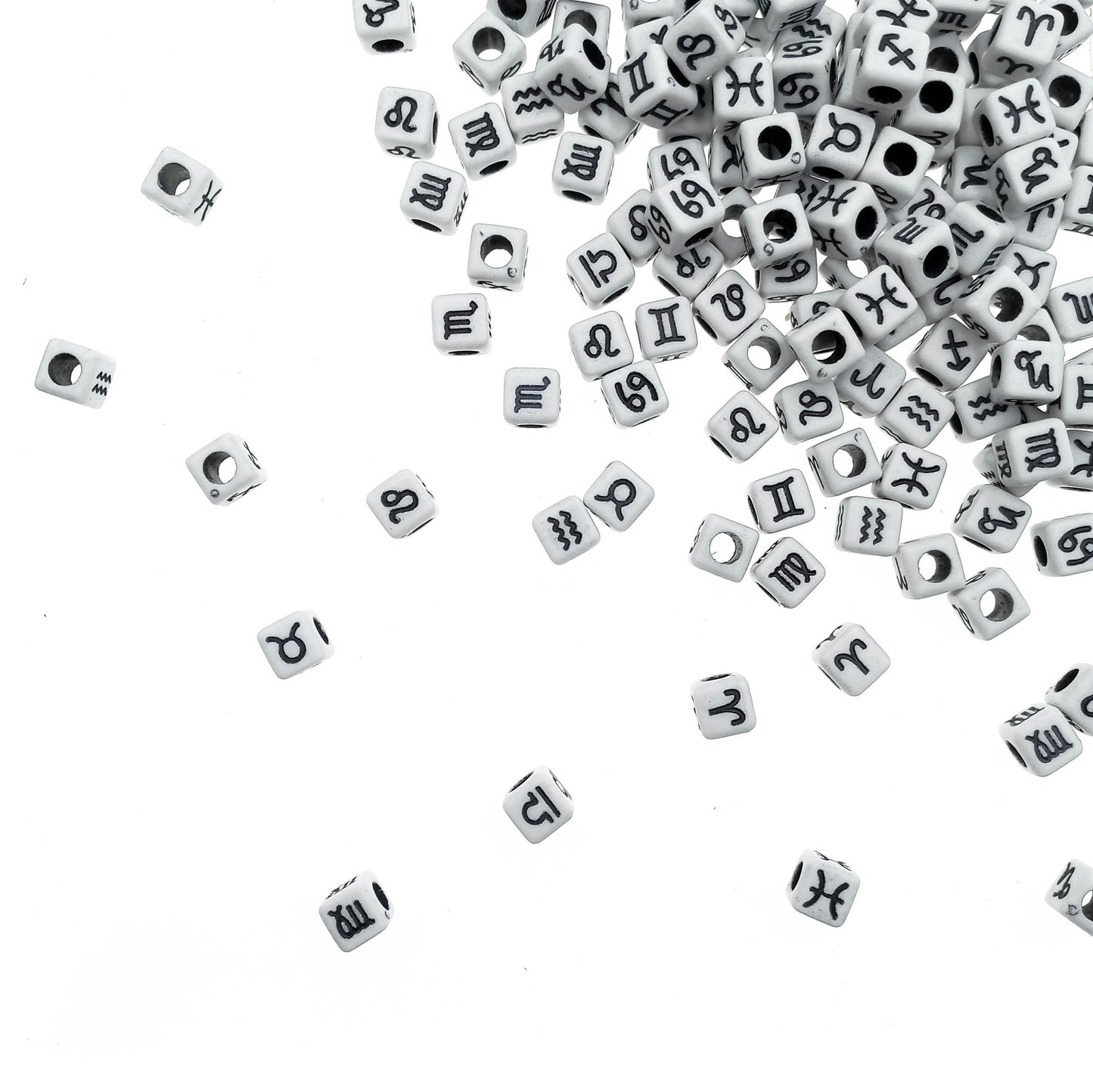 cuentas cubicas cuadradas signo zodiaco bisuteria chile