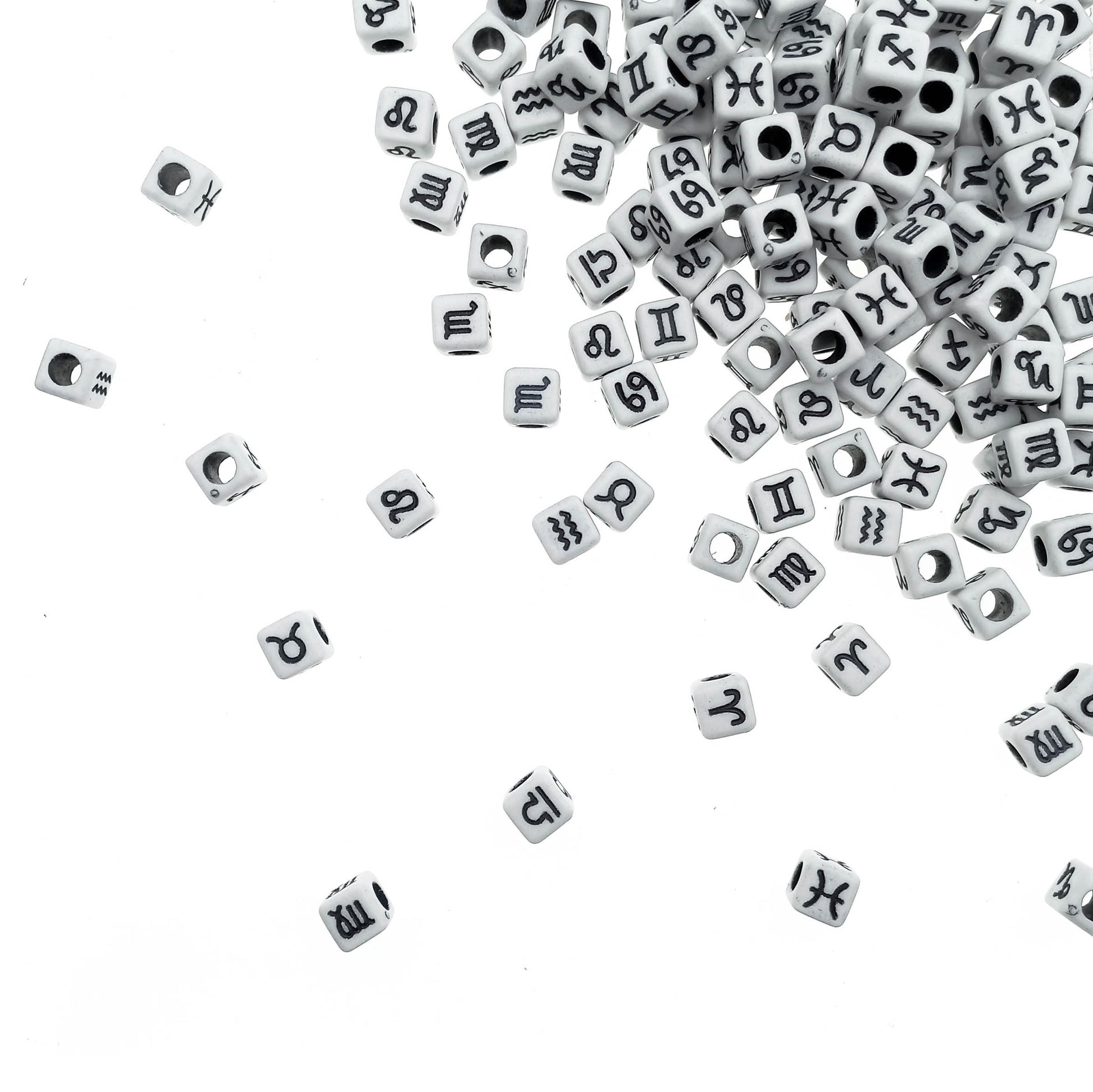 cuentas cubicas cuadradas signo zodiaco bisuteria chile