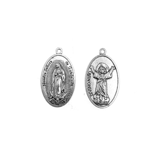 Colgante Virgen de Guadalupe con Divino Niño por Unidad.