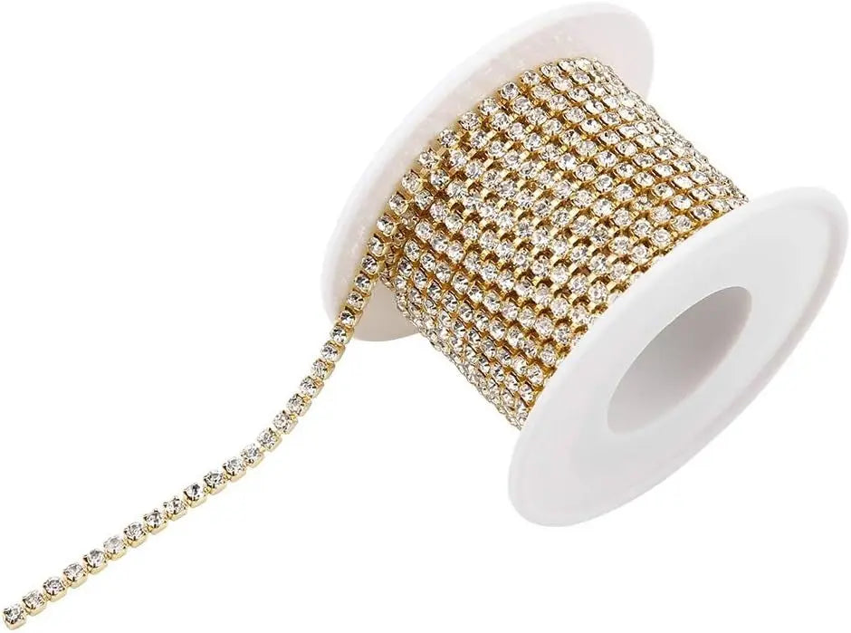 Strass Cadena Imitación Diamante 3.5mm Dorado - Bisuteria