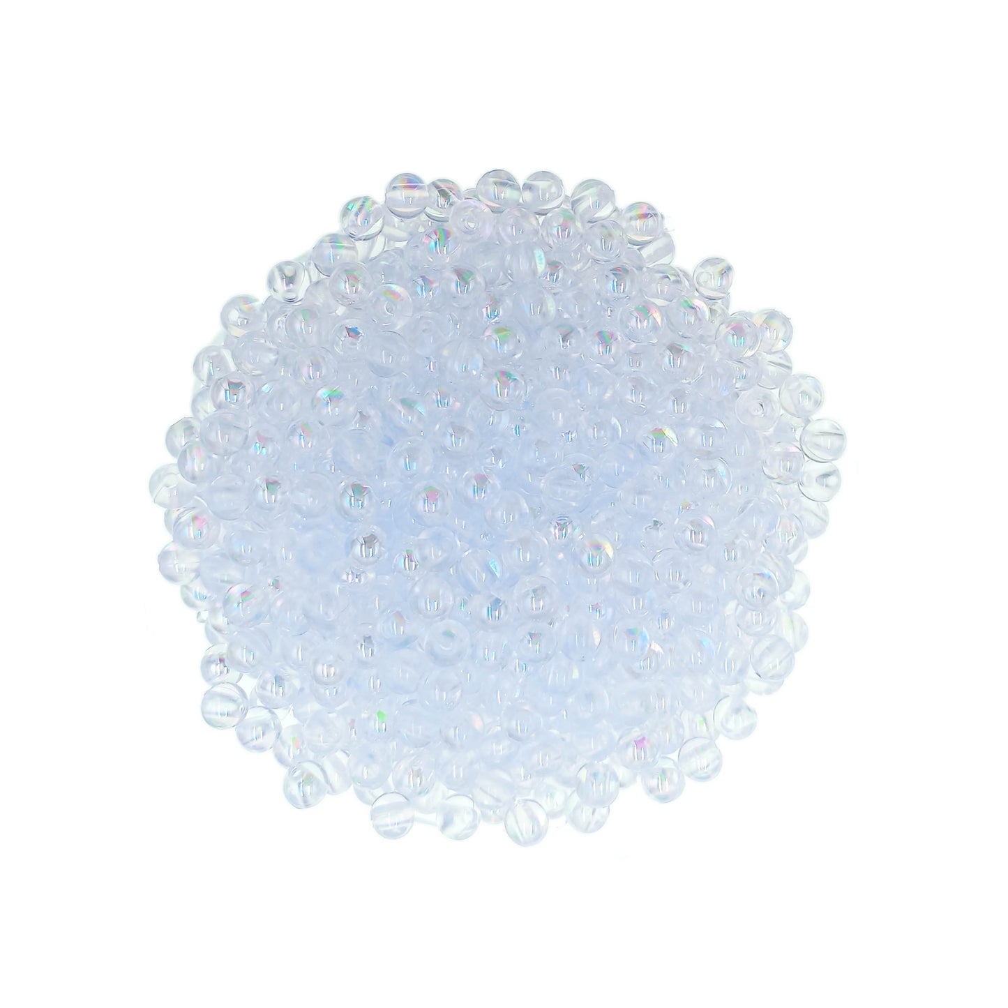 Perlas Acrilicas 6mm Tornasol Transparente