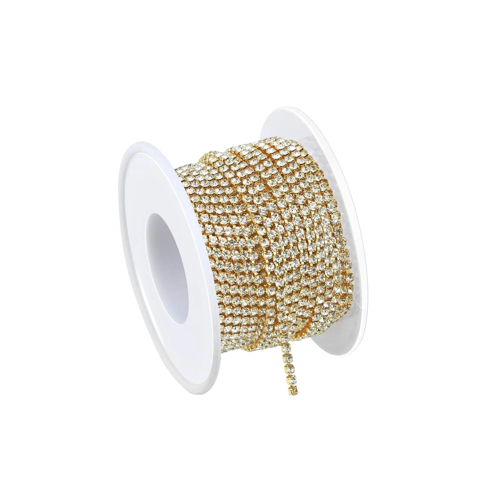 Strass Cadena Imitación Diamante 3mm Dorado - Bisuteria