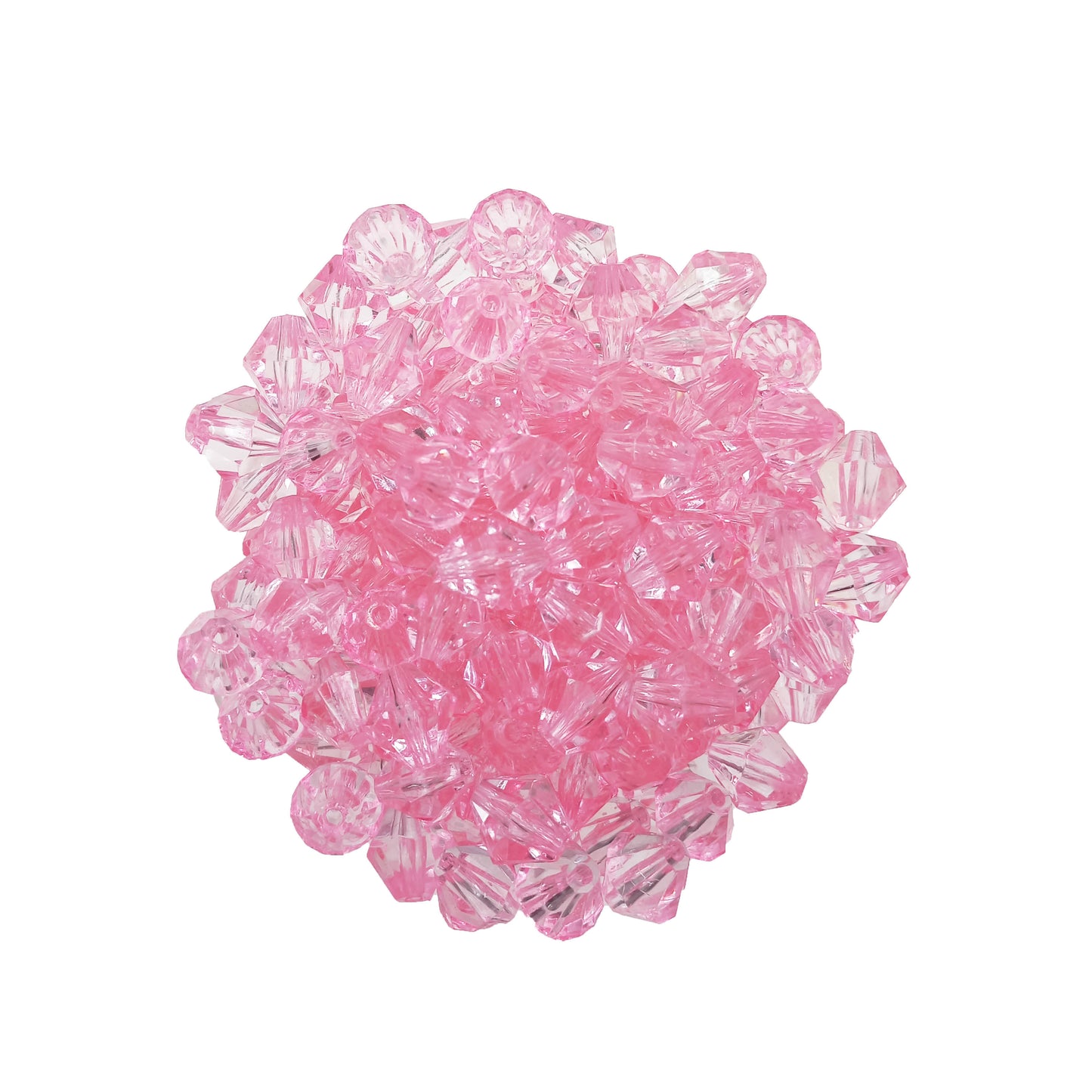 Cuentas Bicono Rosado 11mm