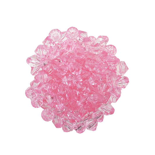 Cuentas Bicono Rosado 11mm