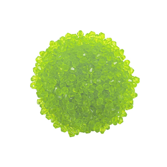 cuentas bicono verde amarillo bisuteria 6mm