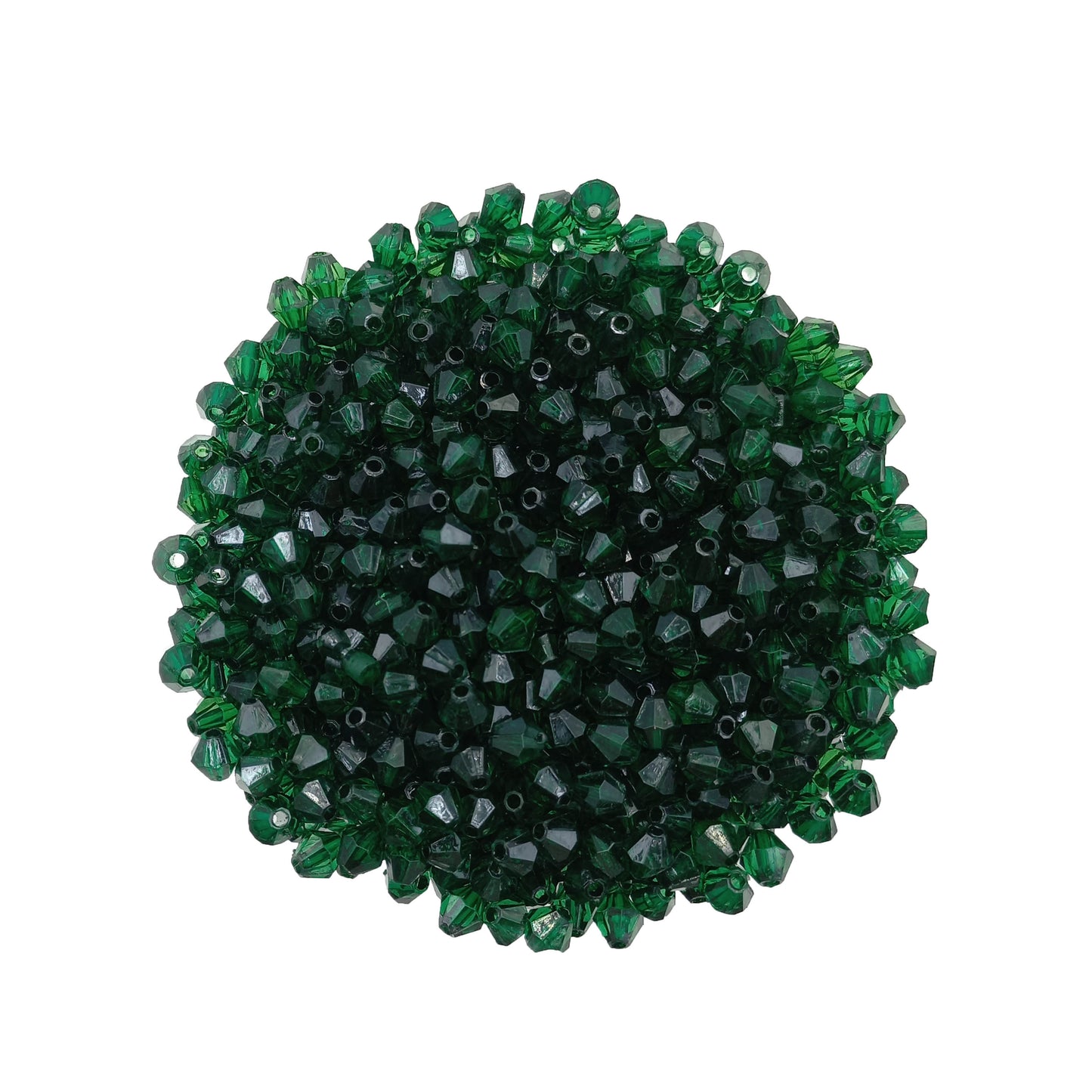 Cuentas Bicono Verde Oscuro 5x6mm