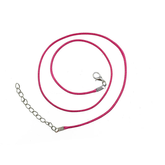 cordon collar broche fucsia