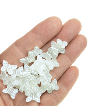 Cuenta Mariposa Color Crema.