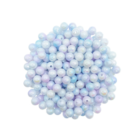 Perlas Acrilicas 8mm Azul Morado Degradado.