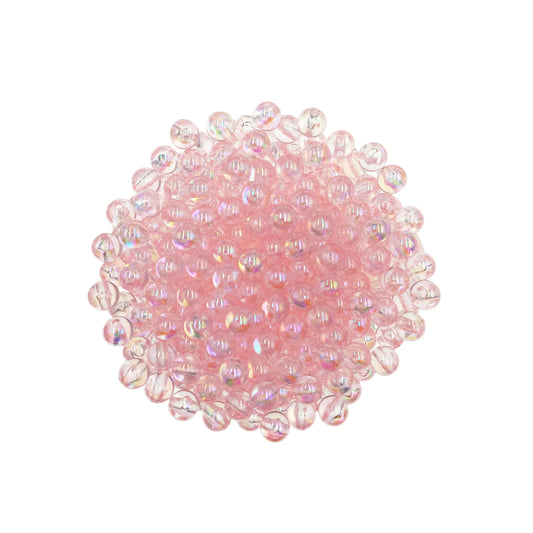 Perlas Acrilicas 8mm Tornasol Rosado Claro.