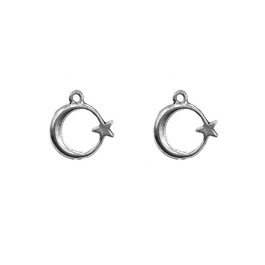 Dije Estrella Luna 16x15.7mm