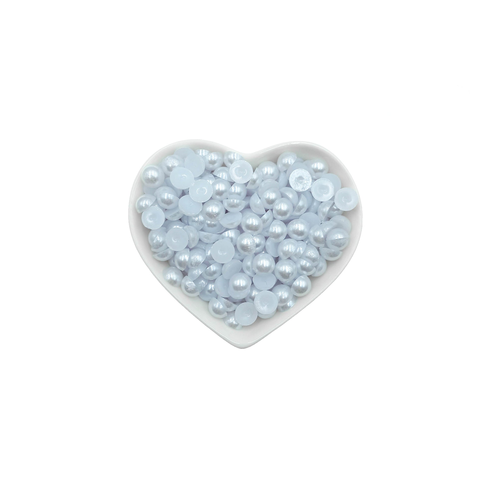 Media Perla para Pegar 8mm Blanco Frio.