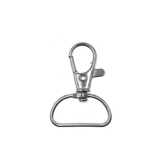 Broche Mosqueton de Cordón 2,5 cm  Niquelado.