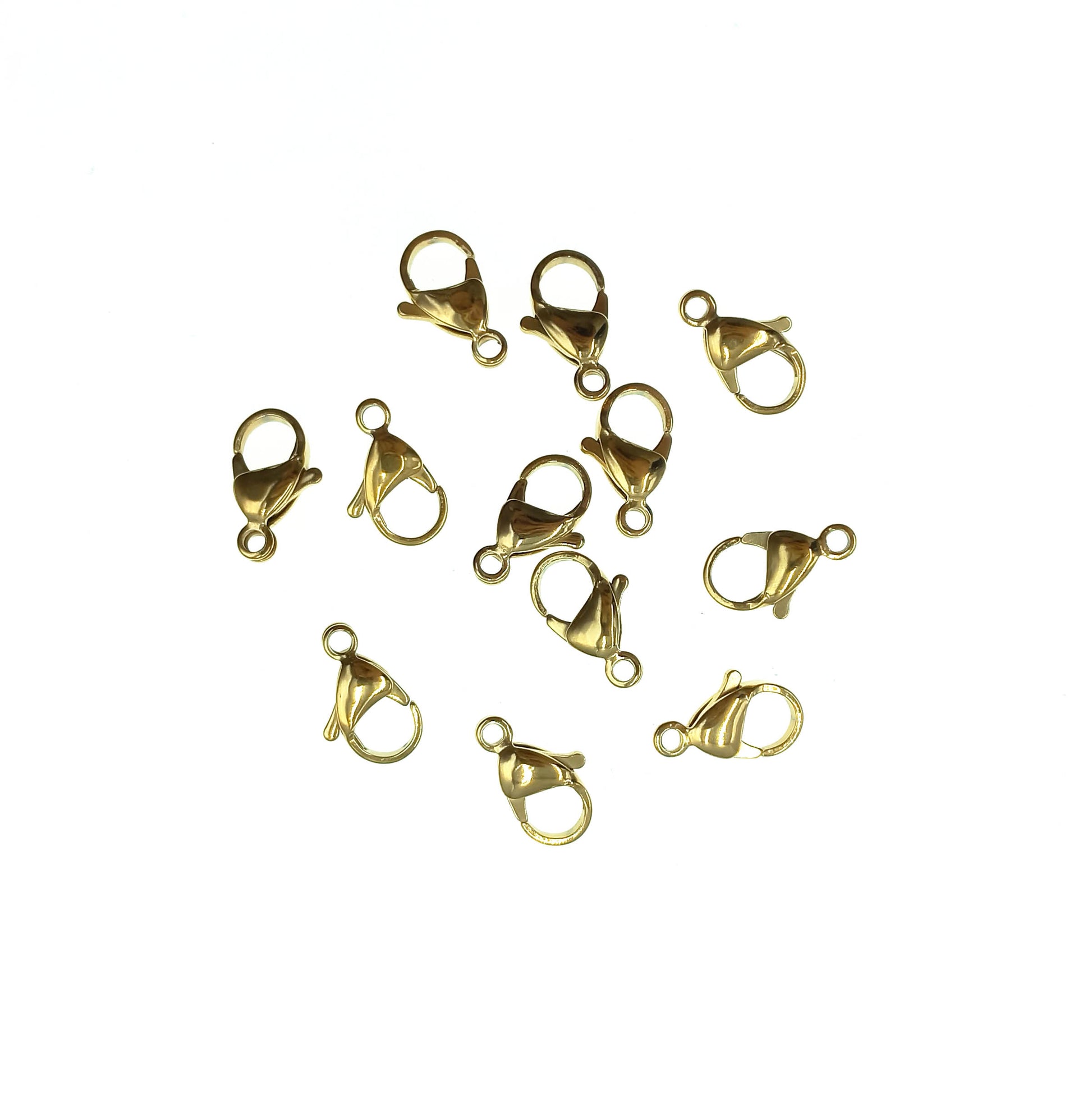 broche mosqueton acero 15mm dorado