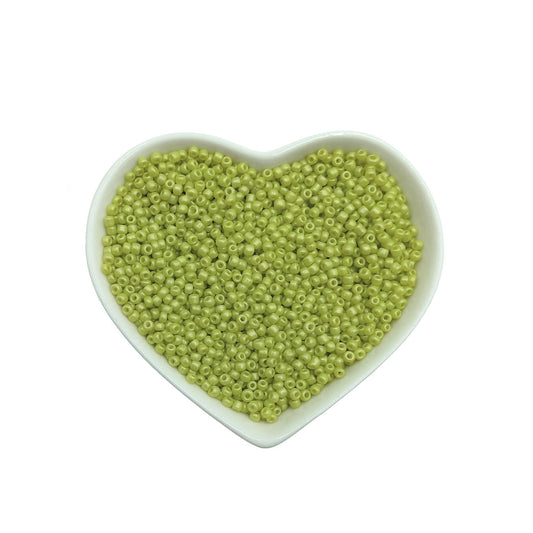 mostacillas amarillo verde