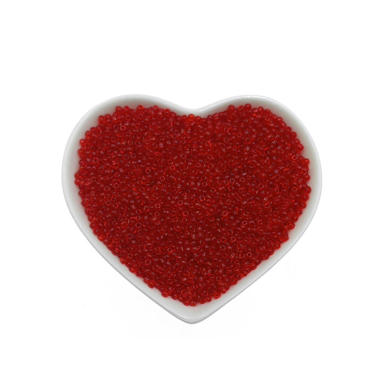 Mostacillas Rojo Transparente.