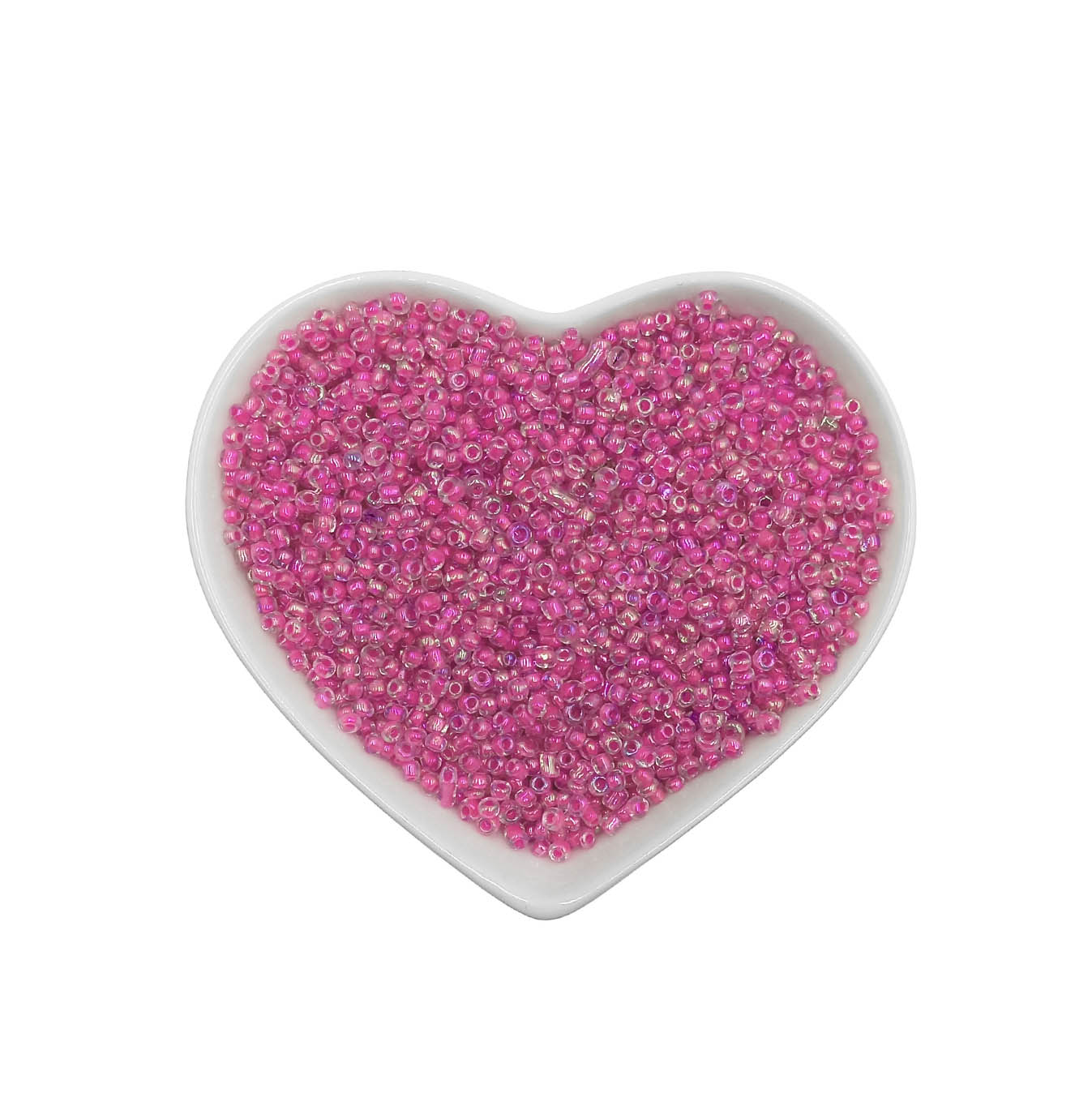 mostacillas rosado tornasol inyectado