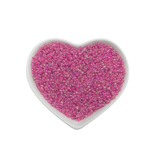 mostacillas rosado tornasol inyectado