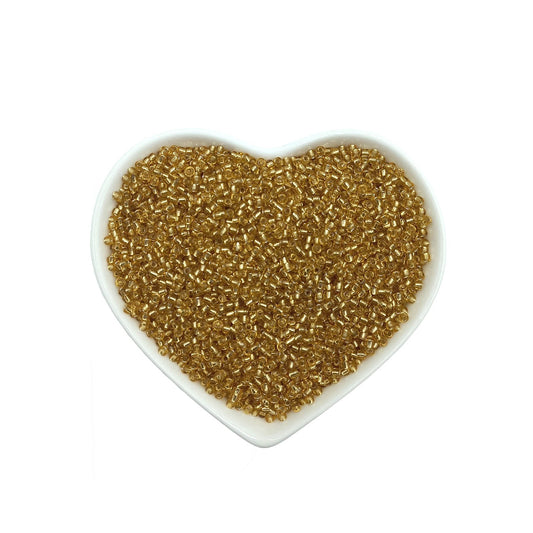 mostacilla dorado beige transparente