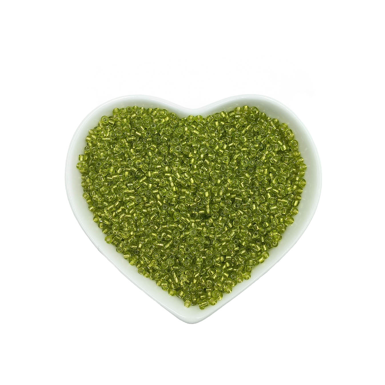 mostacilla verde claro glass bisuteria