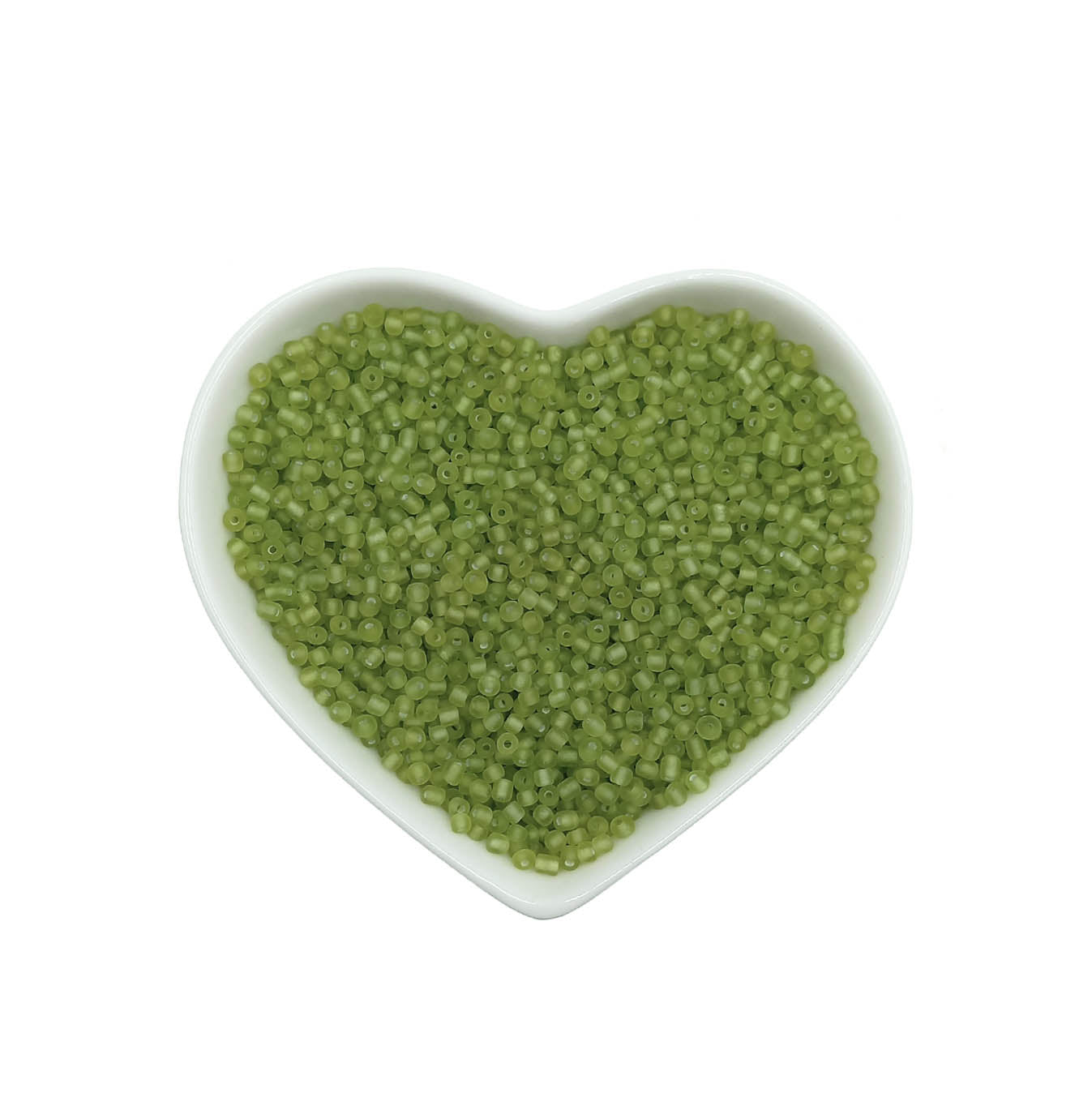 mostacillas verde mate 