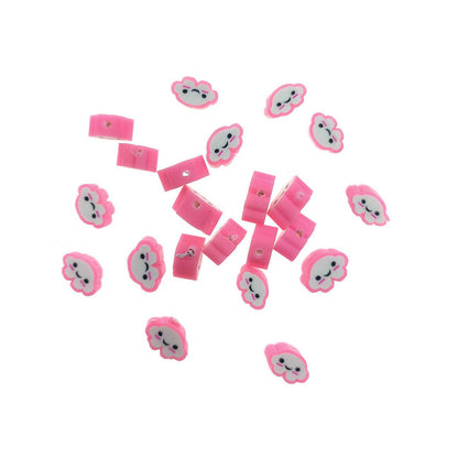 Cuentas Pequeñas de Fimo Carita de Nube - Bisuteria