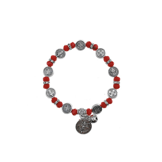 pulsera san benito rojo cascabel
